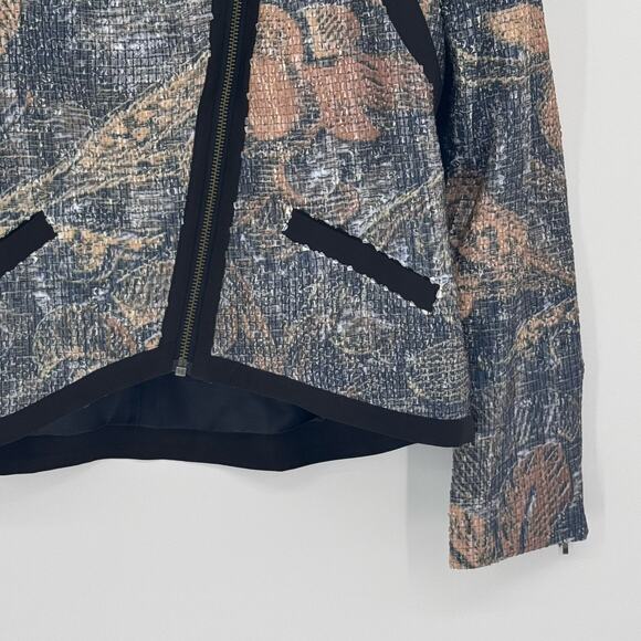 Anthropologie San & Soni Sequin Biker Jacket Vintage Sz 6 Avant Garde Steampunk - Picture 5 of 9